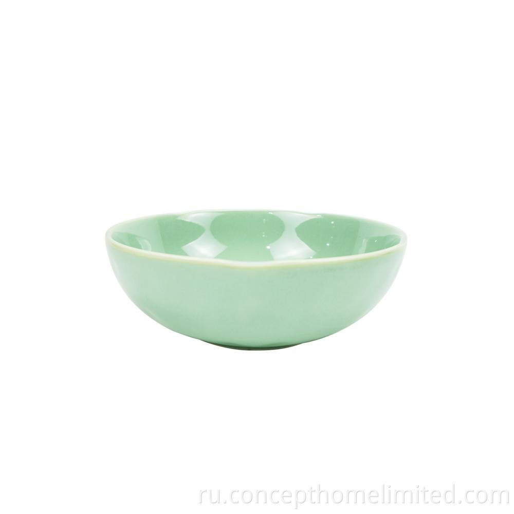 Reactive Glazed Stoneware Dinner Set In Jade Green Ch22067 G14 6